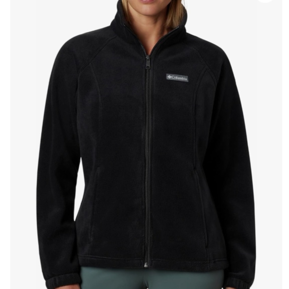 COLUMBIA Benton Springs Black Fleece Jacket Sz XL